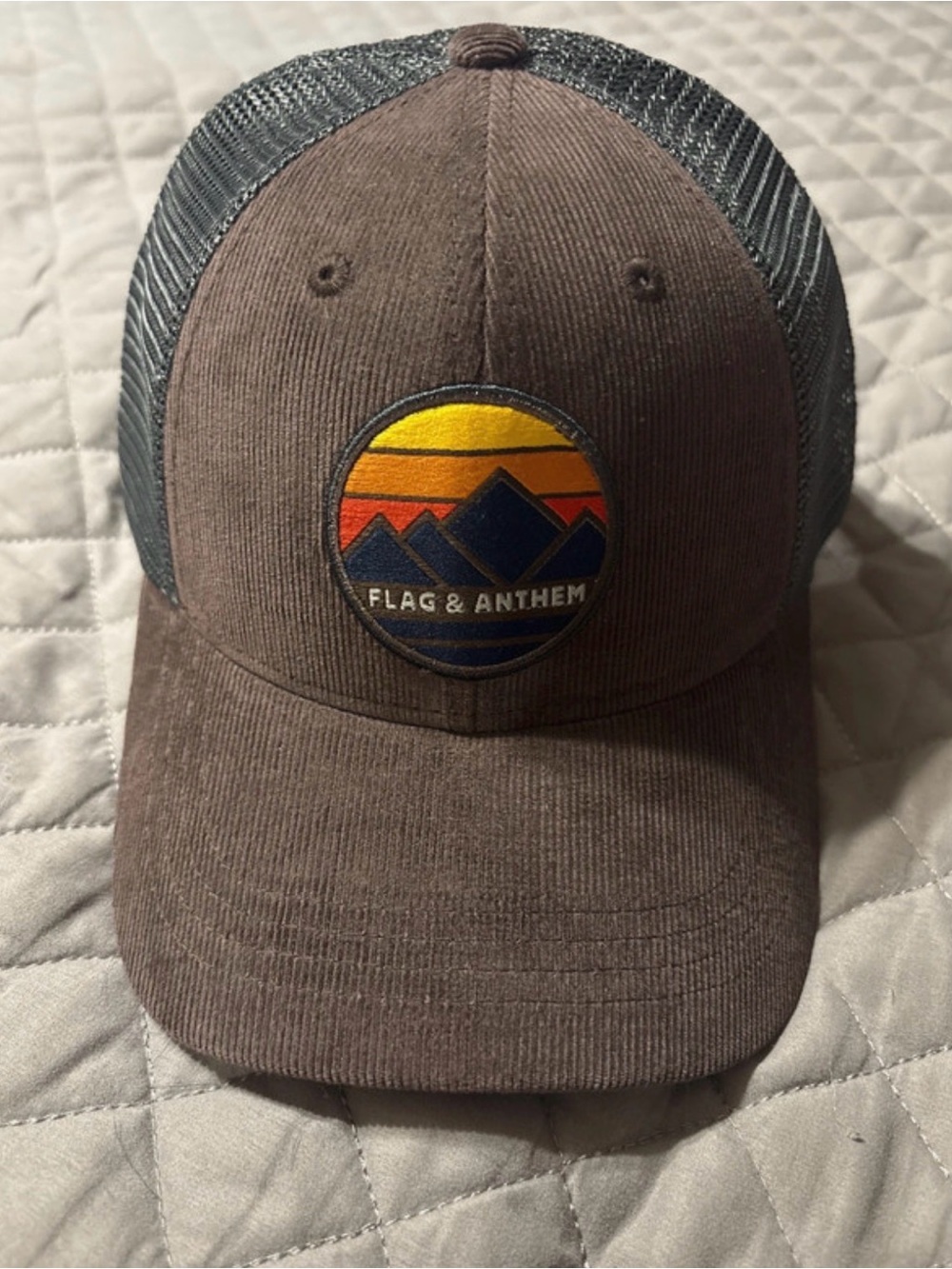 Flag & Anthem Brown Corduroy Trucker Hat